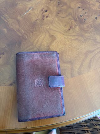 Tarjetero Billetero Loewe Piel Rojo/Morado