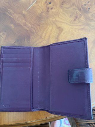 Tarjetero Billetero Loewe Piel Rojo/Morado