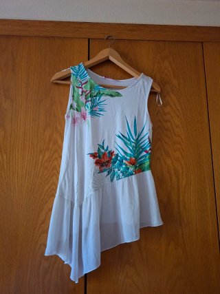 Camiseta Desigual Talla Única Estampado Tropical
