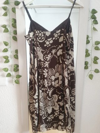 Vestido floral marrón y beige More&More Talla 38