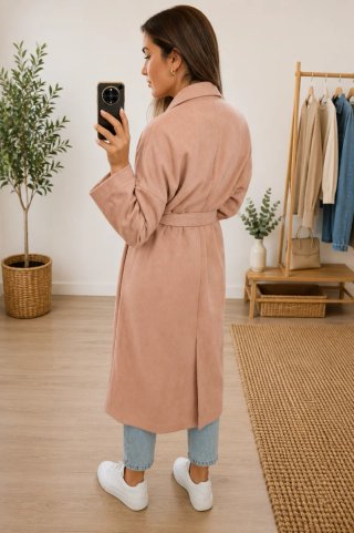 Cappotto rosa oversize