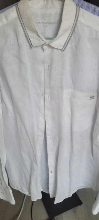 Camisa Lino Blanca Adolfo Dominguez Talla M