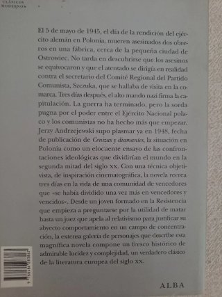 Cenizas y diamantes, Alba ed.