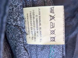 Pantalón pana Tayron's Talla 46 XL gris