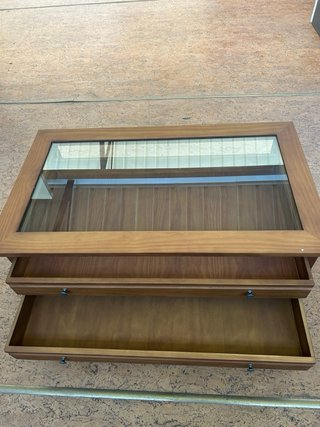 Mesa de centro madera y cristal
