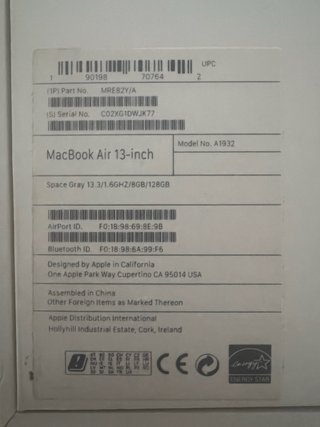 MacBook Air 13 Argento