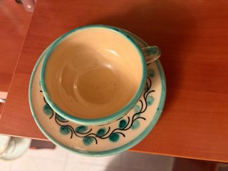 Juego de café cerámica Talavera conejos
