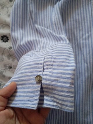 Camisa larga H&M rayas azules