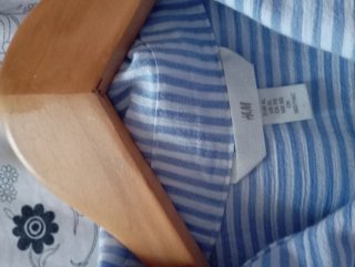 Camisa larga H&M rayas azules