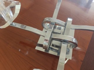 Lámpara de techo cristal y metal