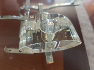 Lámpara de techo cristal y metal