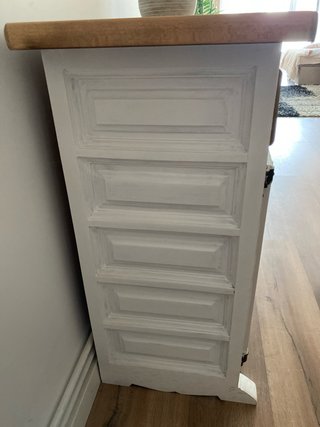 Mueble Castellano Madera Blanco y Marrón