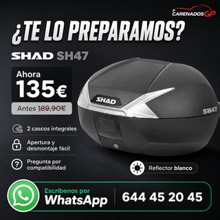 BAUL SHAD SH47 TAPA CARBONO REFLECTANTE BLANCO