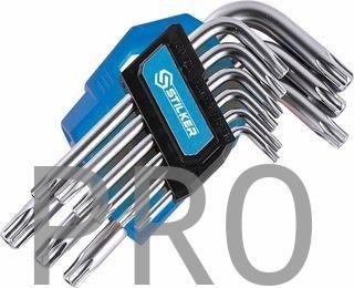 LLAVES TORX CORTAS DESCENTRADAS T10 A T50 9 PZ