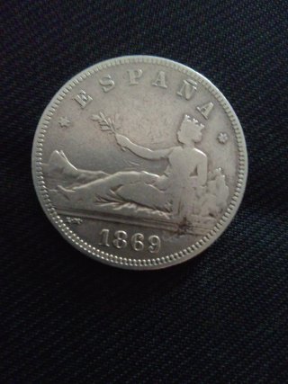 Moneda 2 Pesetas 100 Piezas Kg plata 1869