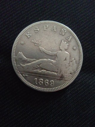 Moneda 2 Pesetas 100 Piezas Kg plata 1869