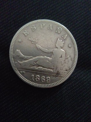 Moneda 2 Pesetas 100 Piezas Kg plata 1869