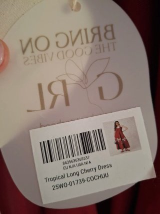 Vestido tirantes burdeos con bordados