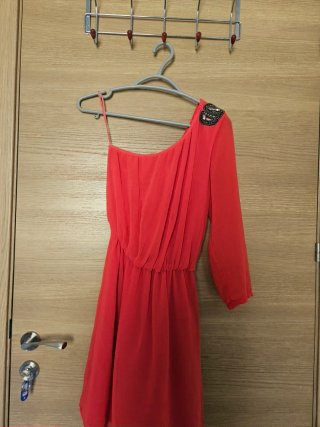 Vestido Zara Rojo Fiesta Talla S