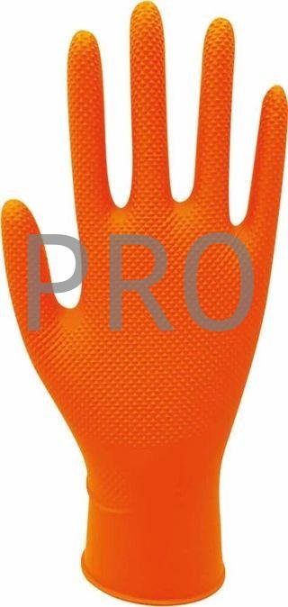 GUANTES DESECHABLES NITRILO NARANJA 100 UDS 65102