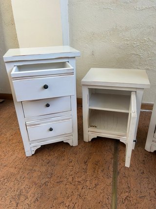 Conjunto 3 Muebles Auxiliares Blancos