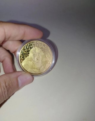 Moneta Amuleto Cleopatra Portafortuna Talismano