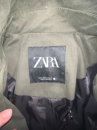 Trench Zara oversize verde talla S