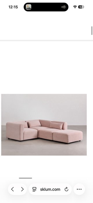 Divano modulare rosa in tessuto NUOVO DA USARE