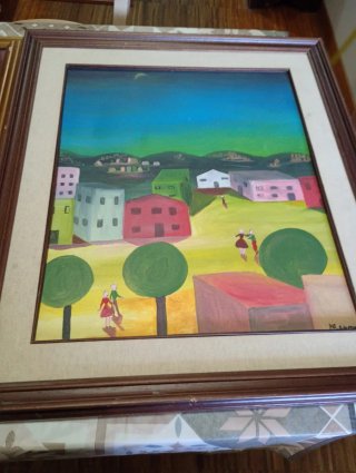 Lotto 3 dipinti olio vintage firmati