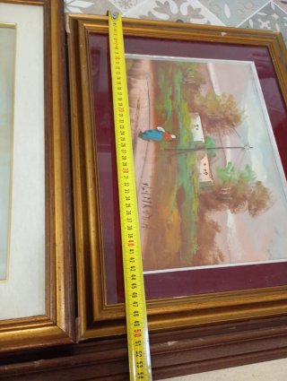 Lotto 3 dipinti olio vintage firmati