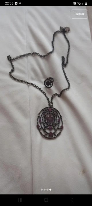 Conjunto colgante y anillo
