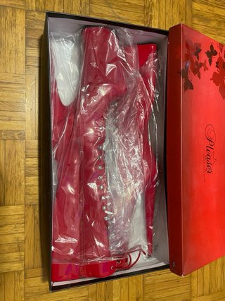 Pleaser Infinity 2020 Size 38 Red Leather New