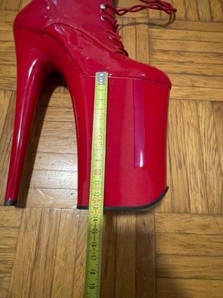 Pleaser Infinity 2020 Size 38 Red Leather New