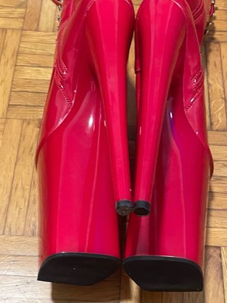 Pleaser Infinity 2020 Size 38 Red Leather New