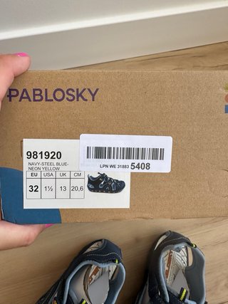 Sandalias Pablosky Azul Marino y Gris