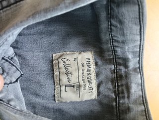camicia grigia in jeans TG L