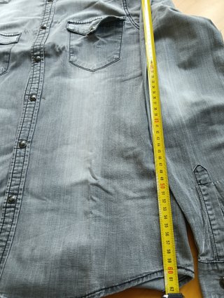 camicia grigia in jeans TG L