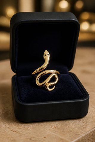 Anillo Serpiente Acero Quirúrgico Ajustable