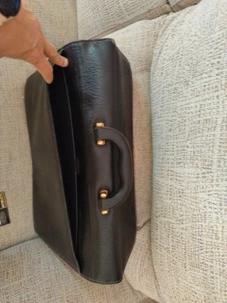 Maletín ejecutivo Nobuck negro y marrón