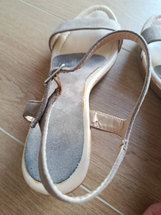 Sandalias cuña marrones talla 40