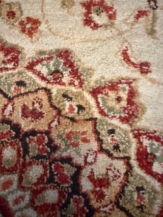 Alfombra Pasillo Beige y Roja 3,50x0,85m