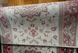 Alfombra Pasillo Beige y Roja 3,50x0,85m