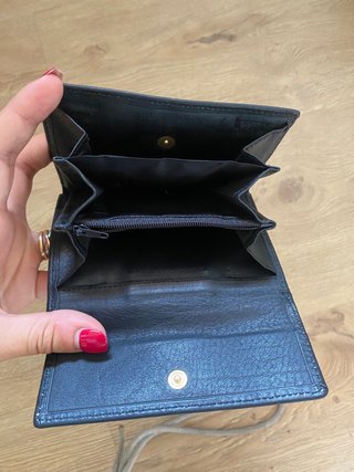 Cartera Urbi Piel Cuero Azul Oscuro
