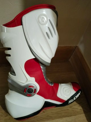 Botas de Moto Suomy Mujer Rojas y Blancas