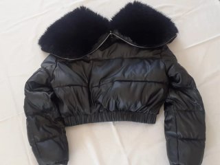 Giubbotto pelle nero donna M