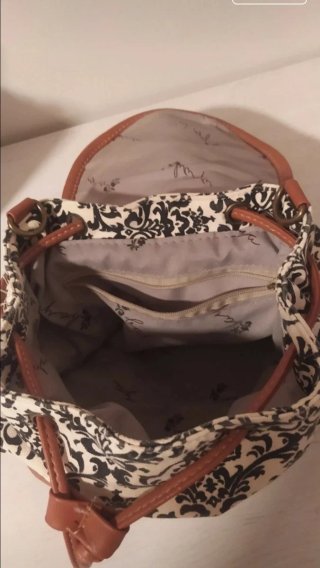 Mini mochila tela estampada