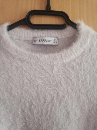 Jersey pelo Zara blanco Talla única