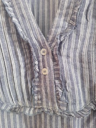 Blusa Denim Rayas Pull&Bear Talla M