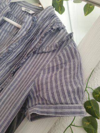 Blusa Denim Rayas Pull&Bear Talla M