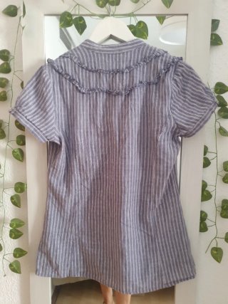 Blusa Denim Rayas Pull&Bear Talla M